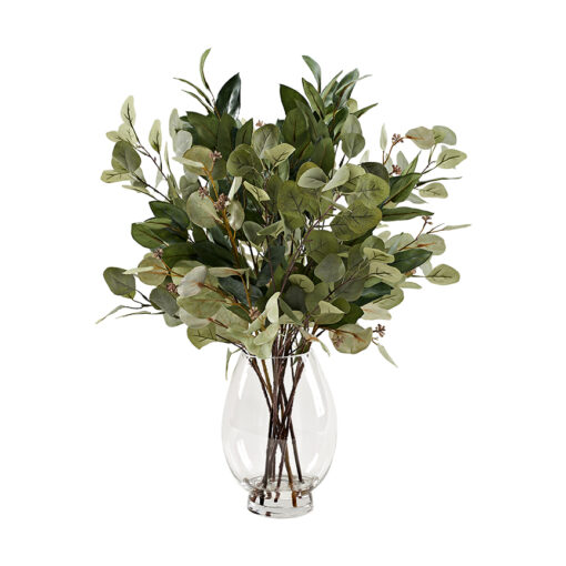 Assorted Eucalyptus in Glass Vase - 229026