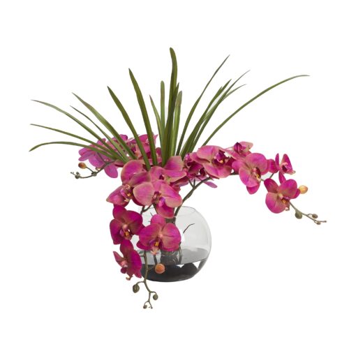 Lavender Orchids in Large Glass Sphere - 249040